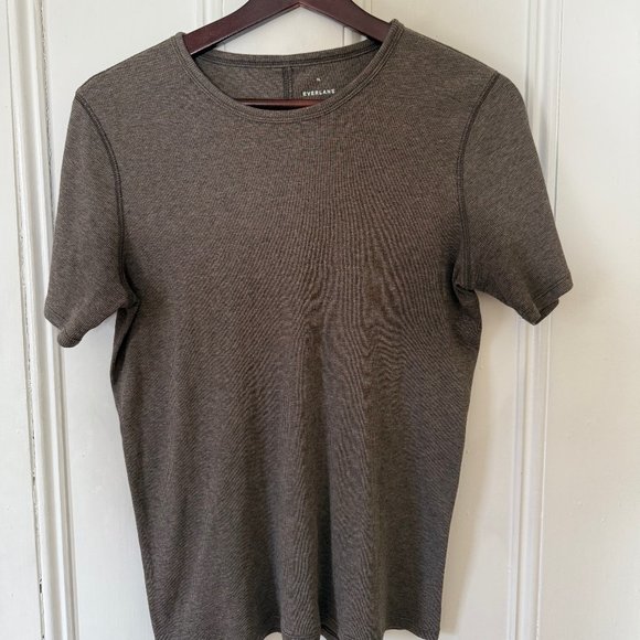 Everlane The Luxe Rib Crew (XL, Heathered Fatigue) - Picture 1 of 3